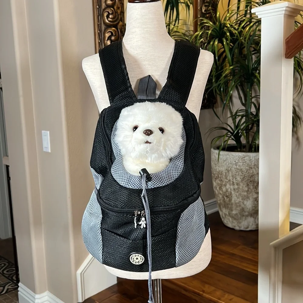 Deluxe Mesh Padded Dog Carrier Backpack- Up to 6 Pounds